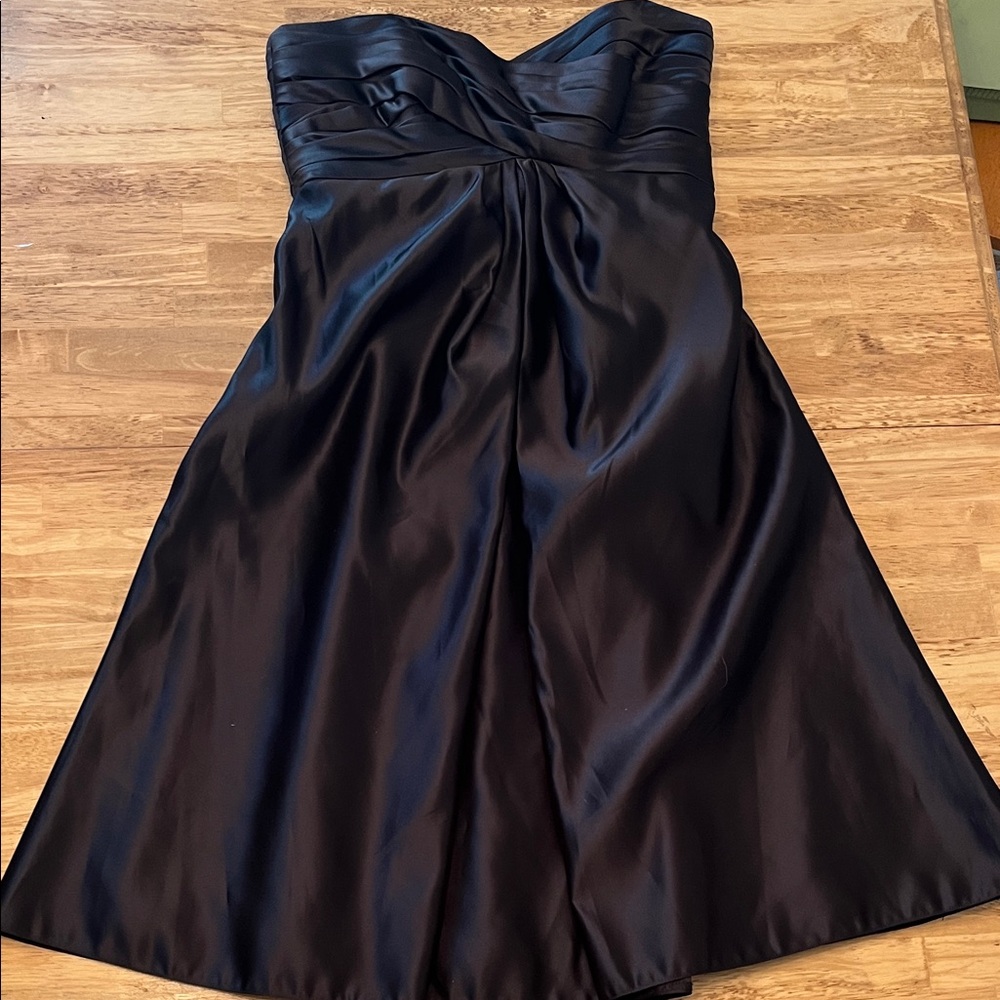 Strapless Black Cocktail Formal Dress